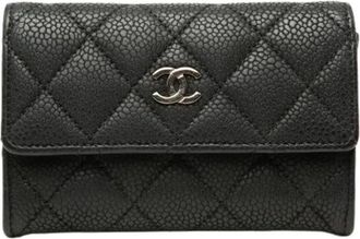 Chanel Pre-owned Card Holder - Dames - Vintage Accessoires - Zwart - ONE Size - Leer - Vintage
