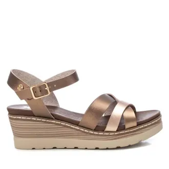 Xti Womens Wedge Strappy Sandals In Bronze