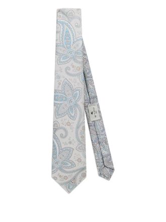 Etro paisley-pattern tie - Blue