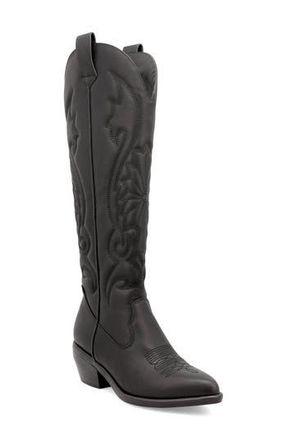 Mia Kolt Western Knee High Boot in Black at Nordstrom Rack, Size 8