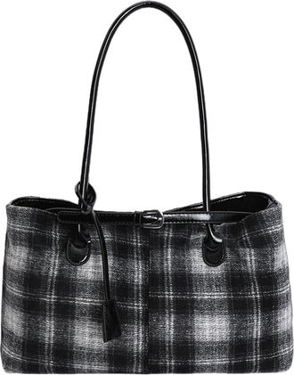 Generic Kexpery Womens Checkered Wool Crossbody Bag Versatile Shoulder Bag for Travel Shopping and Daily Use