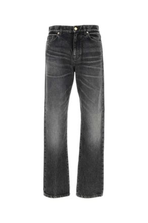 Versace Mens Slate Denim Jeans - Dark Grey Cotton - Size 32 (Waist)