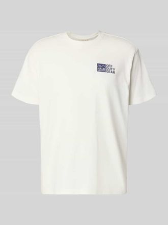 Halo T-Shirt mit Label-Print in Offwhite, Gr&ouml;&szlig;e XXL
