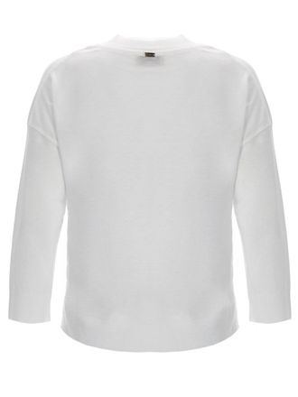 Herno Lyocell-Cotton Knit Sweater - White