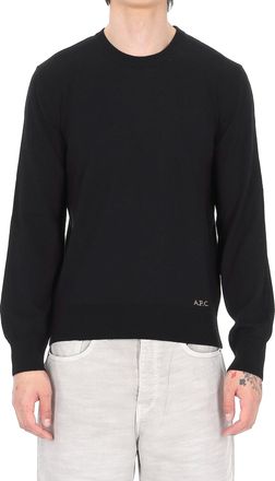 A.P.C. Side Logo Cotton Crewneck Sweater