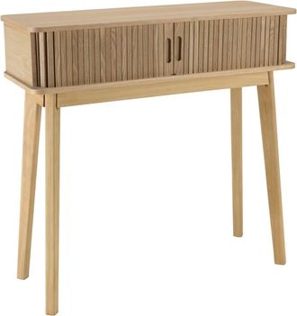 Macabane Consola de 80 x 30 cm de madera de color natural