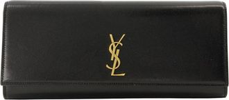 Saint Laurent Kate Clutch - Dames - Portefeuilles - Zwart - ONE Size - Leer - Accessoires