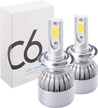 Trade Shop Trade Shop Traesio - Trade Shop - Coppia Lampade Anabbaglianti Abbaglianti C6 Hb4 9006 6000k Led 8v-48v F 36w/3800lm Auto Moto