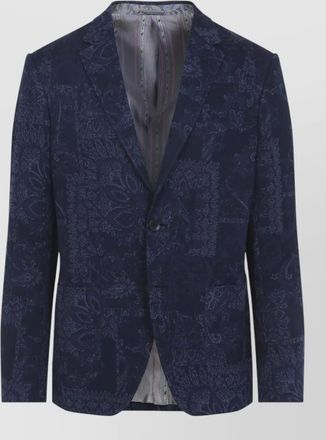 Etro roma jersey sport jacket notch lapel