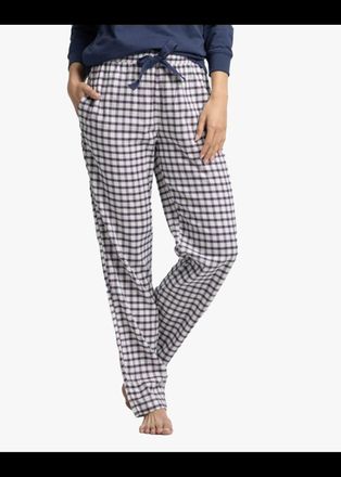 Southern Tide Womens Silverleaf Plaid Lounge Pant In Marshmallow