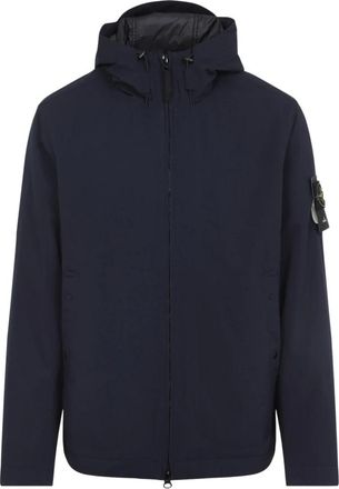 Stone Island Soft Shell-R Padded Jacket - Heren - Outdoorjassen - Blauw - L - Leer - Fitness