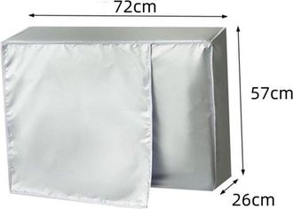 No Brand Funda Impermeable Para Unidad Exterior De Aire Acondicionado, Protector Para Unidad Exterior De Aire Acondicionado, 722657cm, Poli&eacute;ster Plateado