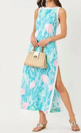 Lilly Pulitzer Eleanora Maxi Shift Romper In Capri Blue Oversized Shelden