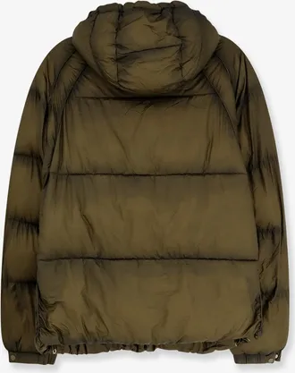 Represent Mens Padded And Quilted Down Jacket Green Nylon