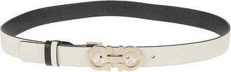 Ferragamo Omkeerbare Tweekleurige Slanke Riem - Dames - Riemen - Beige - 95 CM - Leer - Accessoires