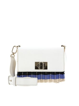Furla 1927 Logo Wicker Shoulder Bag