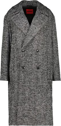 HUGO BOSS Jassen, Dames, Grijs, S, Leer, Single-Breasted Coats