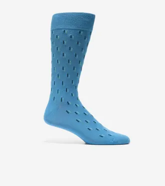 Cole Haan Mens Dash Dress Crew Socks - Blue