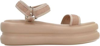 Liu Jo Stijlvolle platte sandalen voor de zomer - Dames - Sandalen - Beige - 37 EU - Schoenen