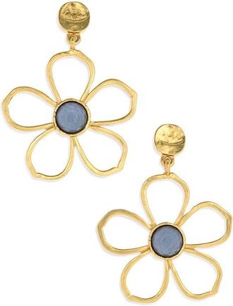 Karine Sultan Flower Drop Earrings in Gold/grey at Nordstrom