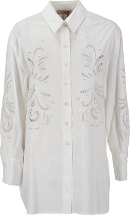 Twinset Stijlvolle Shirt in Zwart - Dames - Overhemden - Wit - XS - Overhemden