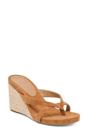Dolce Vita Helan Espadrille Wedge in Brown Suede at Nordstrom, Size 8.5