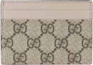 Gucci Accessoires, Heren, Beige, ONE Size, Leer, GG Supreme Card Case