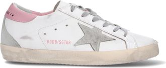 Golden Goose White Super-Star Leather Suede Sneakers
