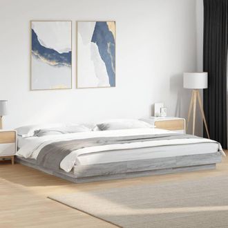 Berkfield Home Bed Frame without Mattress Grey Sonoma 180x200 cm Super King