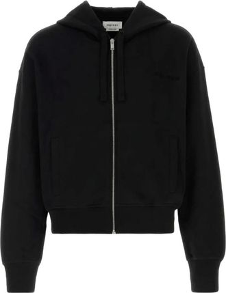Alexander McQueen Hoodies & sweatvesten, Heren, Zwart, L, Katoen, Hooded Zip Through Sweatshirt