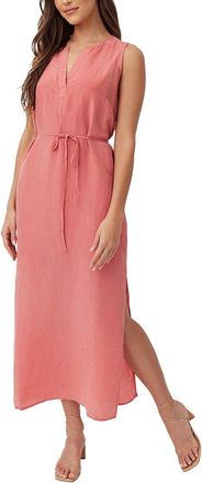Bella Dahl Sleeveless Belted Linen-Blend Maxi Dress