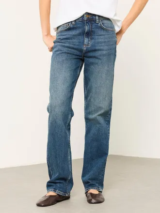 Fat Face FatFace Filby Blue Denim Relaxed Straight Jeans