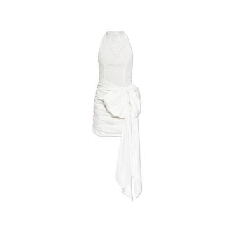 Rotate ROTATE Birger Christensen, Party Dresses, female, White, Size: S Bow Mini Dress