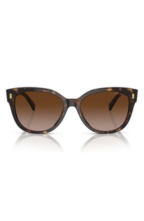 Ralph Lauren RA5305U 56mm Gradient Cat Eye Sunglasses in Black Havana/gradient Brown at Nordstrom