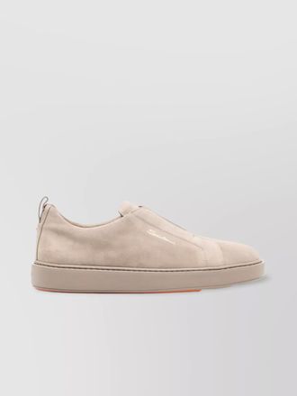 Santoni leather slip-on sneakers
