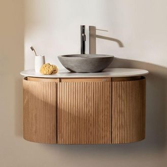 Sklum Set di mobili da bagno in legno Carsone SKLUM