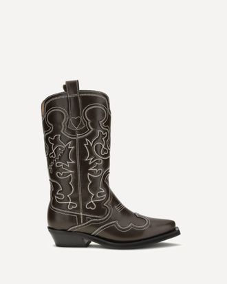 Ganni Stivali texani in eco-pelle Woman 38