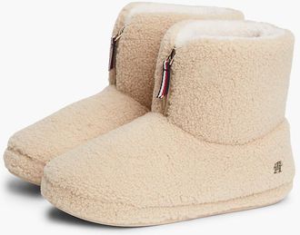 Tommy Hilfiger Womens Teddy Fleece House Bootie - Horseradish - XL
