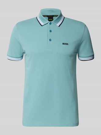 HUGO BOSS Regular Fit Poloshirt aus reiner Baumwolle Modell PADDY in Aqua, Gr&ouml;&szlig;e XXXL