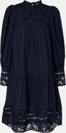 Ulla Johnson Abito corto in pizzo e cotone