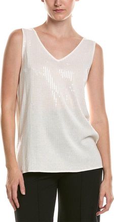 Anne Klein Sequins V-Neck Tank