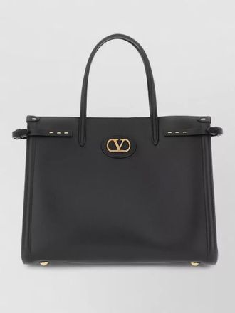 Valentino Garavani vlogo signature leather shopping tote bag
