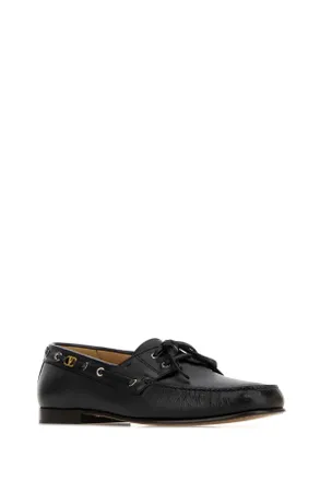 Valentino Garavani 8y2s0m05mil 0no Nero Buffalleather-Bubalus Bubalis Mocassini Loafers