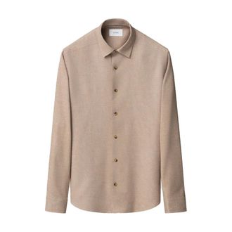 Eton Overhemd met lange mouwen stijlvol ontwerp - Heren - Casual Overhemden - Beige - 3XL - Overhemden