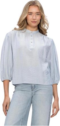 Minus Overhemden, Dames, Blauw, XS, Linnen, Msoriana Blouse