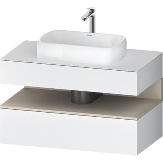 Duravit Duravit - Qatego Consola Mueble Bajo Lavabo, 1 Extra&iacute;ble, 1 Caj&oacute;n