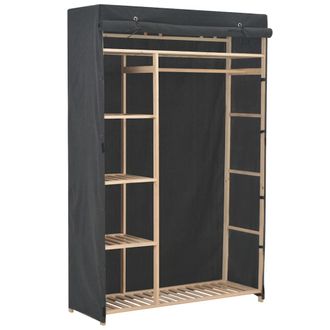 vidaXL Armario De Tela Gris 110x40x170 Cm Vidaxl