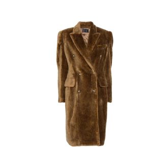 MUGLER Cappotto in ecopelliccia - - Coats - Donna - Marrone - S