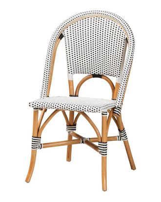 Baxton Studio Genica Classic French Weaving And Rattan Dining Chair