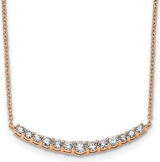 Diamond2Deal 14K Gold 1/2 Ct Lab Grown Diamond Pendant Necklace 18 Clarity VS, Color G-H